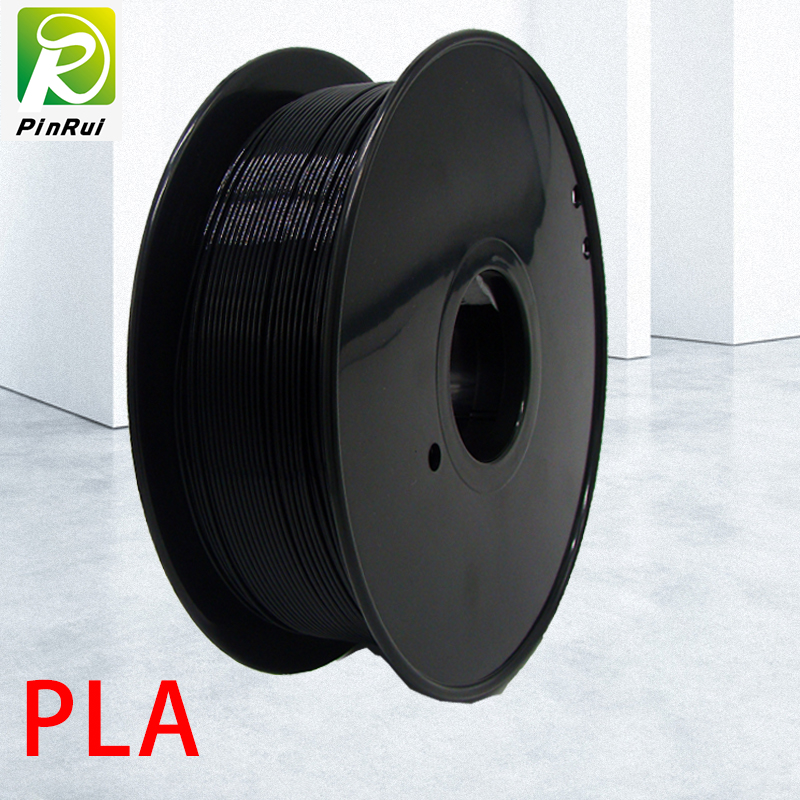 Pinrui Högkvalitativ 1kg 3d PLA Printer Filament Svart Färg