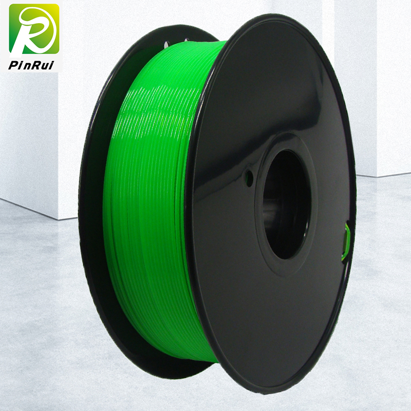 Pinrui Högkvalitativ 1kg 3D PLA Printer Filament Grön Färg