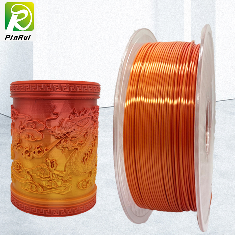 Pinrui högkvalitativ rödguld regnbåge 1,75mm 3d skrivare pla filament
