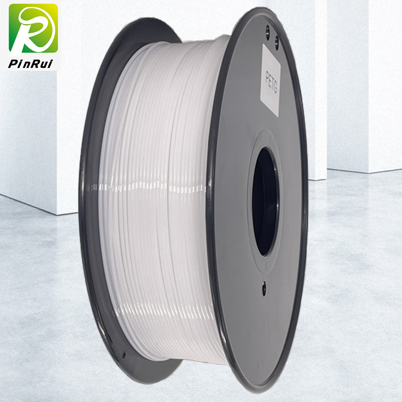 Pinrui 3D -skrivare 1.75mmpetg filament vit färg för 3D -skrivare