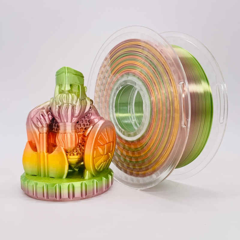 Silk Rainbow Multicolour PLA Filament Pastell Color1.75mm 3D Printer PLA Filament